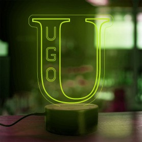 Іменний іменний світильник Літера алфавіту U