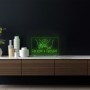 Світлова вивіска ОСНОВНІ НАПРЯМИ персоналізована RGB в прозорому оргсклі