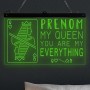 Znak podświetlany QUEEN RGB z przezroczystej plexi