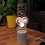 LOVE INVERSE photo lamp with concrete LED base