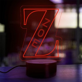 Personalisierte Namenslampe Alphabet Buchstabe Z